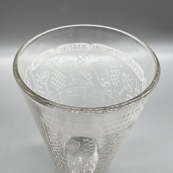 Vintage Federal Glass Cocktail Recipe Mixing & Measuring Bar Glass EUC - Picture 2 of 10